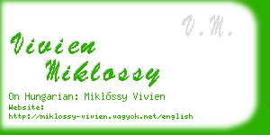 vivien miklossy business card