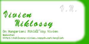 vivien miklossy business card